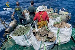 Desmantelada pesca ilegal de pulpo en Castellón: incautan más de 900 cadufos y 2.000 metros de redes ilegales
