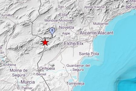 La tierra vuelve a temblar en la Comunitat Valenciana: nuevo terremoto entre Alicante y Murcia de magnitud 2,6