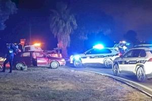 Persecución policial en Sueca: Un conductor multidrogado acaba en una rotonda