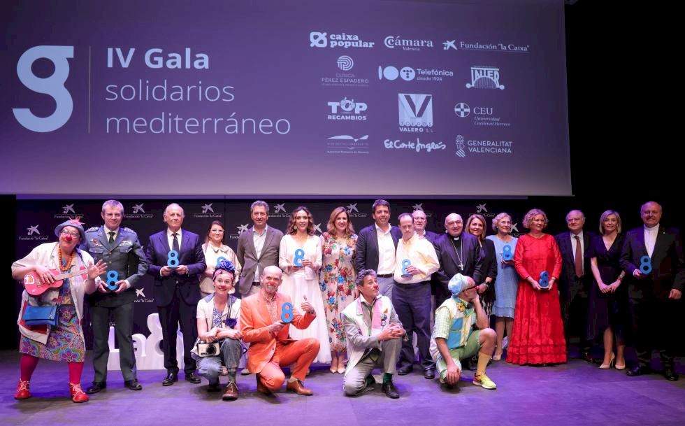 Carlos Mazón asiste a la IV Gala Solidarios Mediterráneo y XX Aniversario  de La 8 Mediterráneo