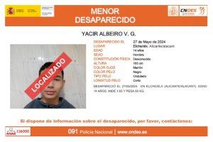 Localizado el adolescente de Elche que llevaba desaparecido desde el lunes