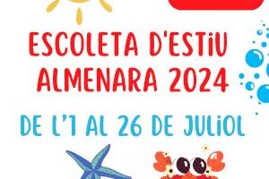 El dimecres 12 de juny començaran les inscripcions per a l'Escoleta d'Estiu d'Almenara