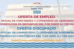 Abierta la convocatoria de 3 puestos de trabajo en jardinería y fontanería en Santa Pola