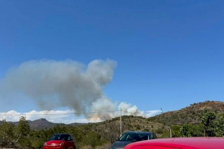 Incendi forestal a les portes de la Serra Calderona