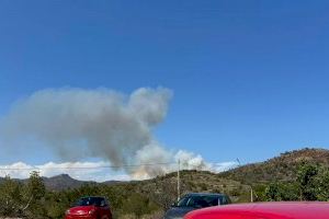 Incendi forestal a les portes de la Serra Calderona