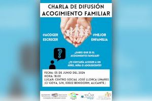 Benidorm organiza este miércoles una charla de difusión sobre el acogimiento familiar