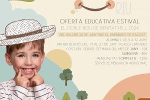 Benitatxell oferta la Escoleta de Verano Educativa del 24 de junio al 30 de agosto bajo el lema ‘Benitatxell, a l’estiu, riurau riu’