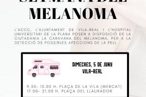 La caravana del melanoma parteix demà de Vila-real per a afavorir la detecció del càncer de pell amb revisions gratuïtes