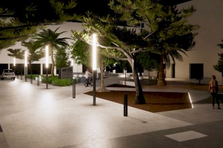 La plaza de Sant Andreu de Vinaròs se renueva: más árboles, bancos, iluminación y juegos infantiles