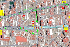 El final de las obras de la Avenida Constitución obliga a cortar el tráfico para pavimentar la calzada