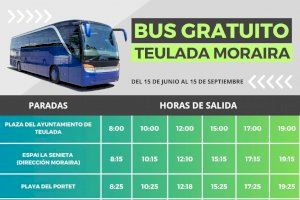 Vuelve el servicio de bus gratuito a Teulada Moraira este verano