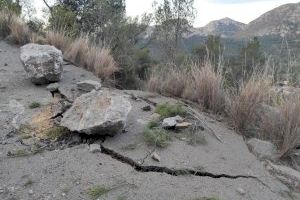 La Diputació arregla l'accés al Mondúver després de la solsida però no s'obrirà el pas fins que s'estudie la seua seguretat