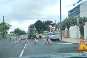 Vuelven las obras a la avenida Mediterrània de Burriana unos meses después: ¿cuál es el motivo?