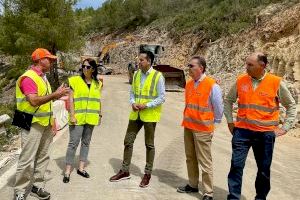 Avancen els treballs de millora de la carretera CV-203 en els trams d'Ayódar i Higueras