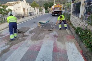 La Diputación realiza más de una veintena de intervenciones en las carreteras provinciales a causa de las últimas lluvias