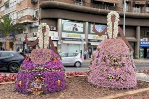 Las Belleas del Foc florales vuelven a la avenida de la Estación y la Explanada con motivo de las Hogueras de Alicante