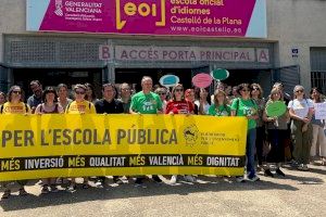 Compromís se suma a la concentración en contra de los “recortes” a la EOI en las comarcas de Castelló