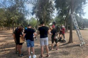 La Colla Verda instala hoteles para insectos y cajas nidos en parques de Sagunto