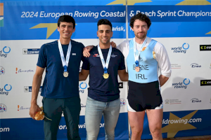 Lucia Navarro y Miguel Salas consiguen el oro en el Europeo de Remo de Mar y Beach Sprint