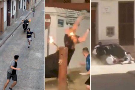 VIDEO | Triple susto en els bous al carrer de la Comunitat Valenciana
