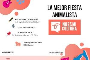 La Concejalía de Protección Animal organiza este jueves un evento lúdico para sumarse a la campaña estatal 'No es mi cultura'