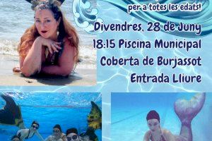 La Piscina Cubierta de Burjassot alberga una exhibición de Mermaiding, nuevo deporte acuático en auge