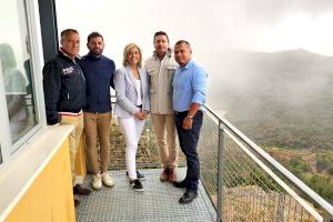 Ponne en servicio el observatorio de vigilancia forestal de Pico del Águila en Gátova para detectar incendios forestales con inmediatez