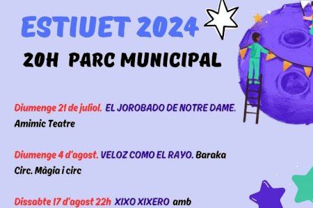 Los espectáculos para público familiar de "L'Estiuet" se celebrarán en la playa Casablanca entre el 21 de julio y el 21 de agosto