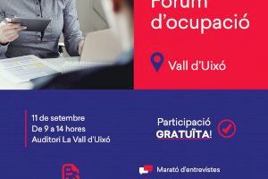 La Vall d’Uixó acogerá un Foro de Empleo de LABORA organizado por el Pacto Territorial de la Plana Baixa y el Ayuntamiento