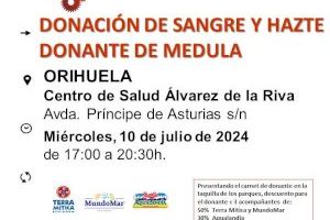 El Ayuntamiento de Orihuela anima a los oriolanos a donar sangre y médula para salvar vidas