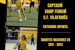 El C.F. Vilafamés busca chicas para el equipo infantil