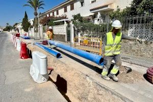 Avanzan a buen ritmo las obras de canalización de El Campello, que ya suman un kilómetro de nuevas tuberías en la zona norte