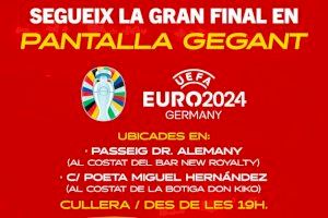 Cullera instalará dos pantallas gigantes para seguir la final de la Eurocopa