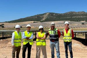 Argüelles visita las obras del complejo solar fotovoltaico del Valle de Ayora que tendrá capacidad para abastecer 50.000 hogares