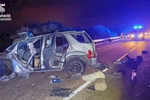 Un fallecido y cinco heridos en un brutal accidente en la N-340 en Nules