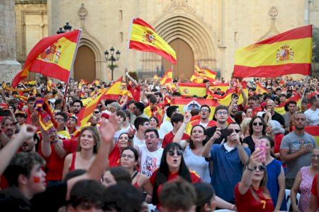 De nord a sud: la Comunitat Valenciana vibra amb la victòria d'Espanya en l'Eurocopa