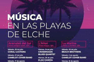 Vuelve a Elche el ciclo de conciertos ‘Música en las Playas’ del 19 de julio al 31 de agosto