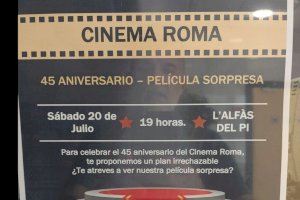 El Cine Roma de l'Alfàs celebra su 45 aniversario con la proyección de una película sorpresa el sábado 20