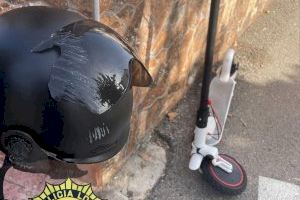 Una conductora de patinete se salva en Oropesa al llevar casco