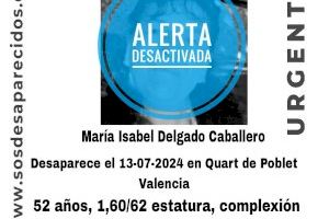 Localizan a María Isabel, desaparecida en Quart de Poblet