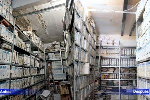 El antes y el después: Burriana reforma el Archivo Municipal, en riesgo de derrumbe por filtraciones