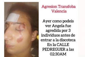 Agresión tránsfoba en Valencia: tres individuos propinan una paliza a una joven antes de entrar a una discoteca