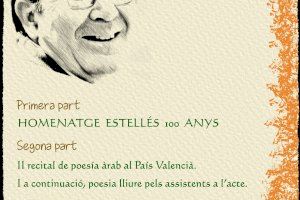 La “XXII Poesia al Carrer” homenajea a Vicent Andrés Estellés este jueves