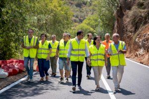 La Diputación avanza en la vertebración con la inversión para mejorar la seguridad vial de la CV-213 entre Algimia de Almonacid y Matet