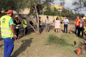 Las brigadas contratadas durante el verano desarrollan labores de limpieza forestal y mejora de caminos agrícolas