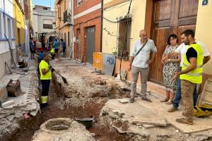 Moncofa renueva el alcantarillado y el agua potable de las calles Mar y San José