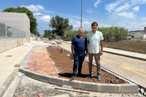 Continuen les obres d’adequació del carrer Bernat Montagut d'Alzira