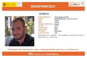 Buscan a un hombre de 32 años desaparecido en Vila-real