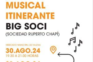 La música dinamizará las compras en el Mercado Municipal de Villena los días 30 y 31 de agosto