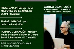 Abierto el plazo para inscribirse en las “aulas de la experiencia” para mayores de 55 años en El Campello